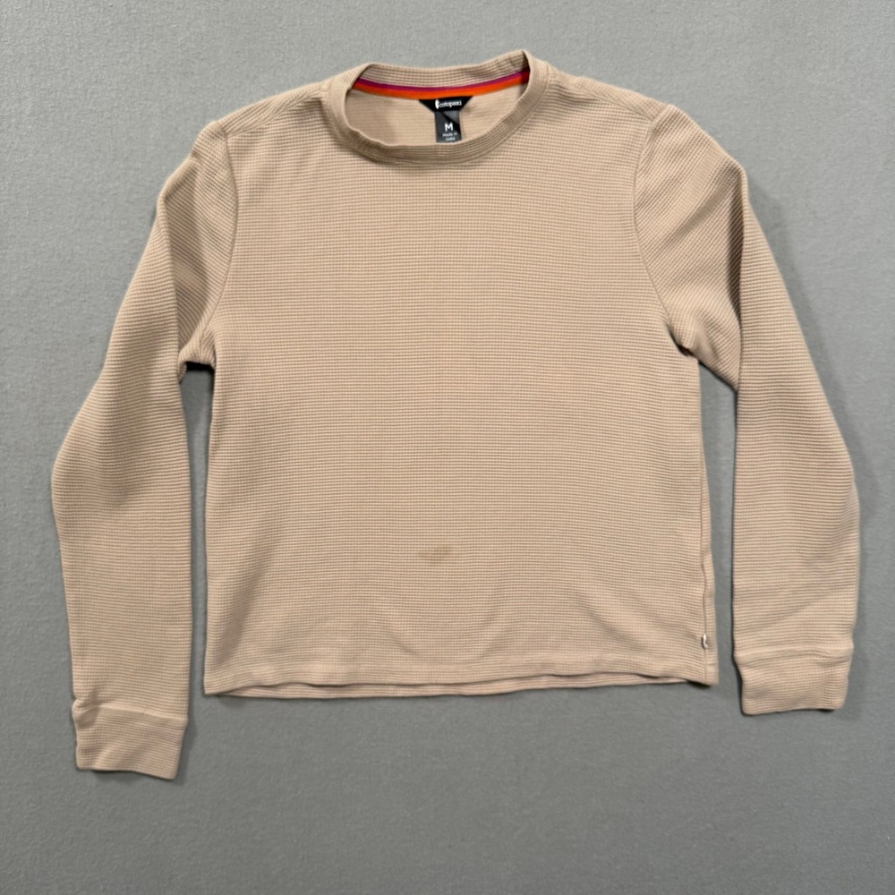 Cotopaxi Waffle Knit Crew Neck Pullover Long Sleeve Shirt Women Medium